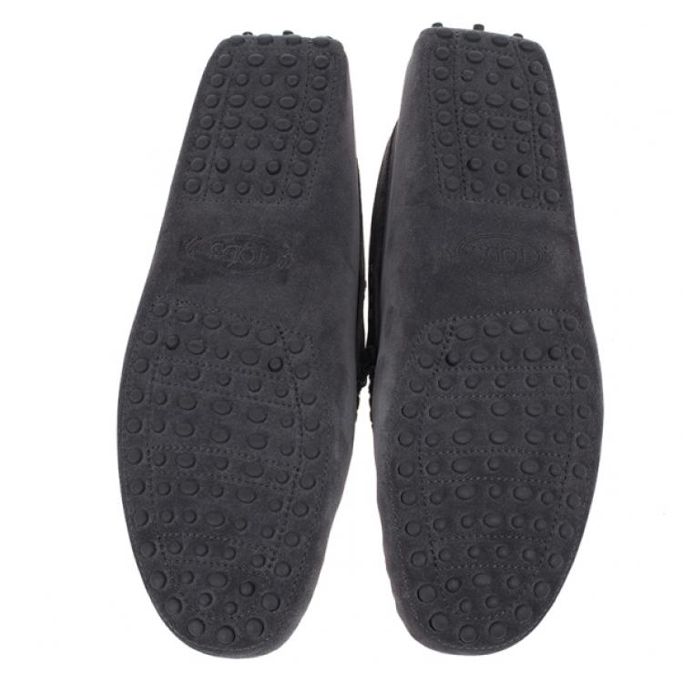 Pre Owned Tod's Colorblock Suede Penny Loafers Size 42