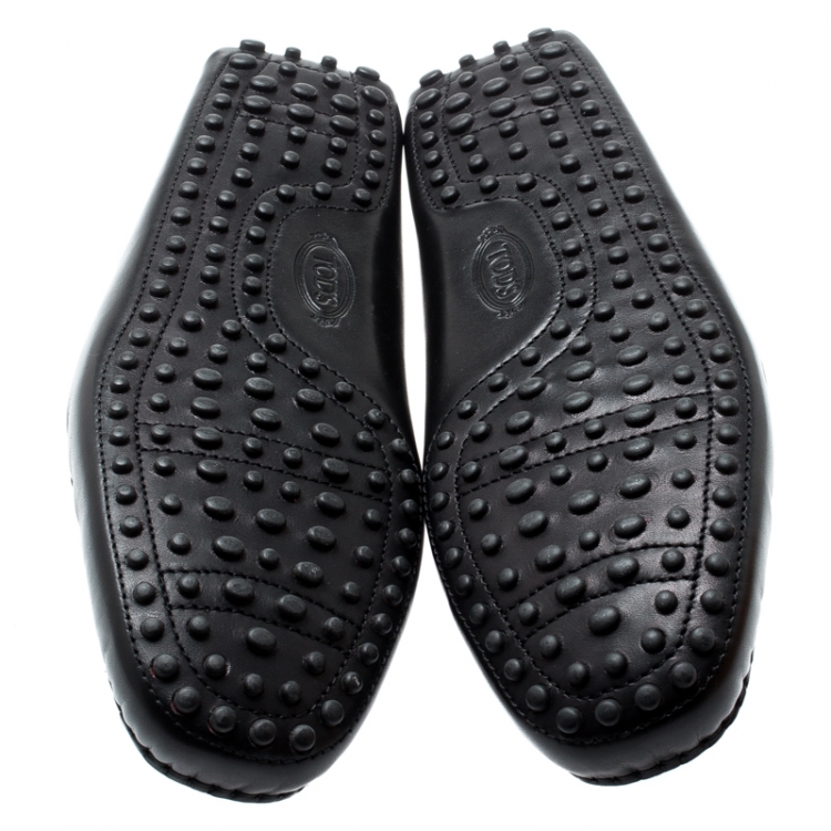 مملوكة مسبقًا Tod's For Ferrari Black Leather Loafers Size 41