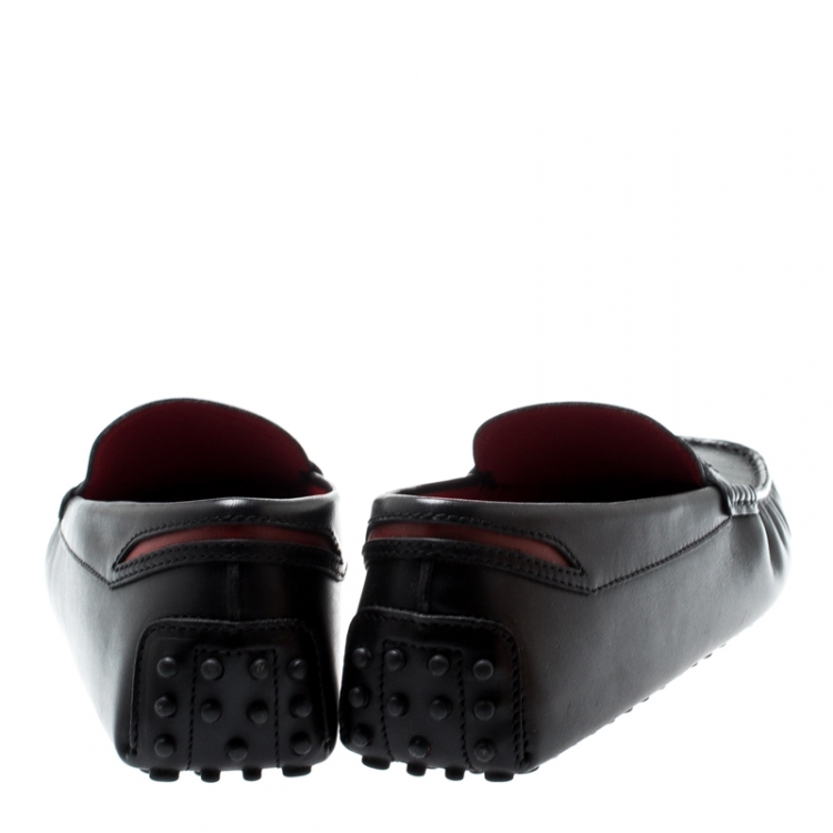 مملوكة مسبقًا Tod's For Ferrari Black Leather Loafers Size 41