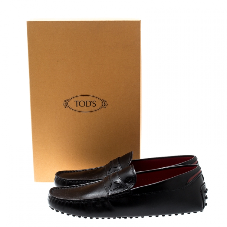 مملوكة مسبقًا Tod's For Ferrari Black Leather Loafers Size 41
