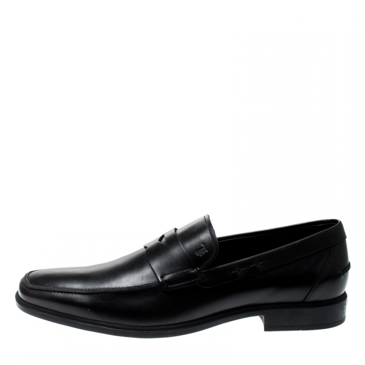 Pre Owned Tod’s Black Leather Penny Loafers Size 42.5