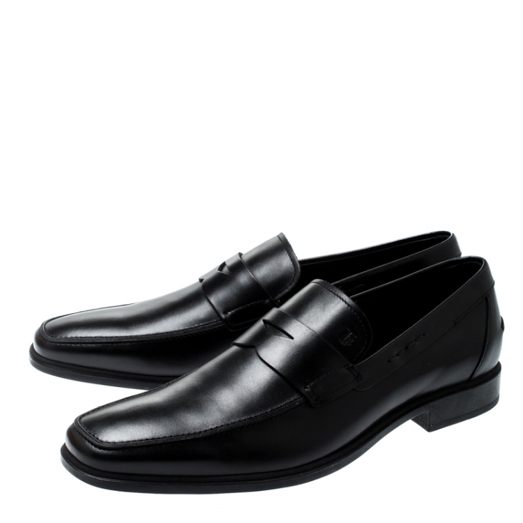 Pre Owned Tod’s Black Leather Penny Loafers Size 42.5