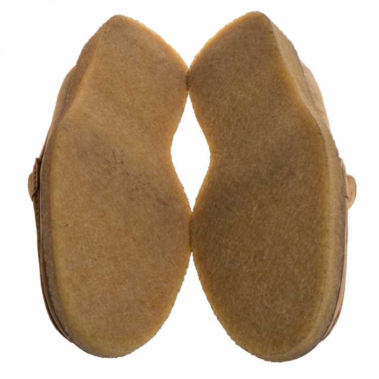 Pre Owned Tod's Light Brown Suede Leather Penny Slip On Loafers Size 42