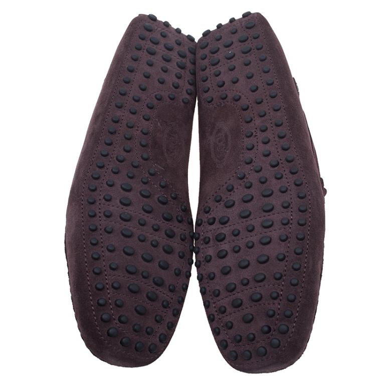 Pre Owned Tod’s for Ferrari Brown Suede No.56 Limited Edition Gommino Loafers Size 42.5