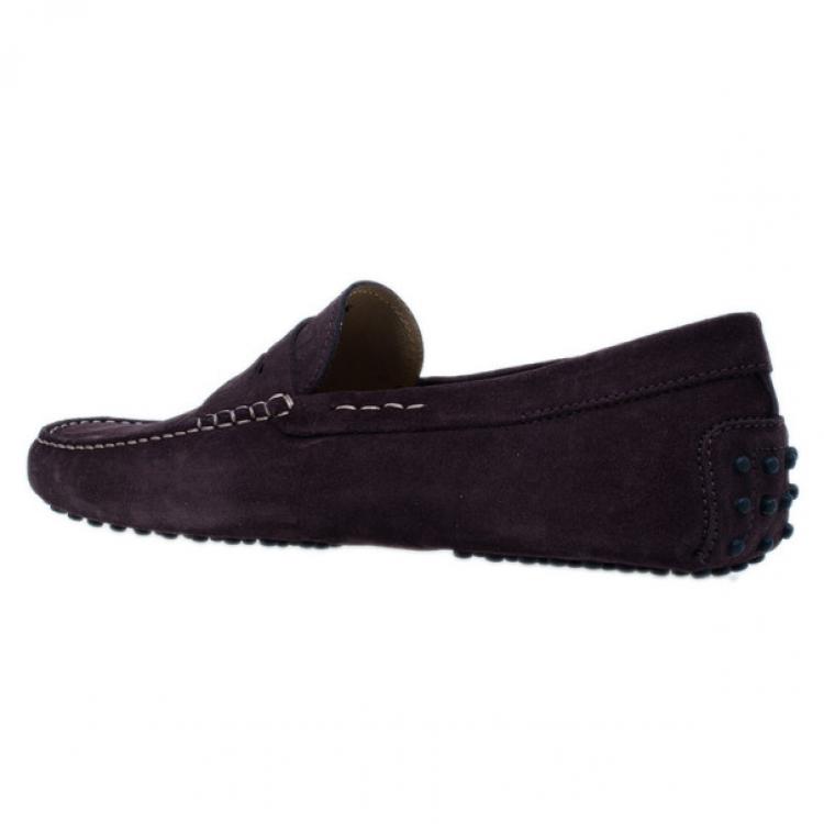 Pre Owned Tod's Brown Suede Penny Loafers Size 43.5