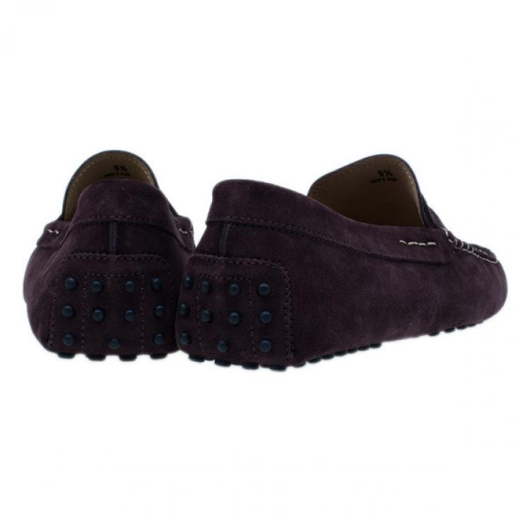 Pre Owned Tod's Brown Suede Penny Loafers Size 43.5