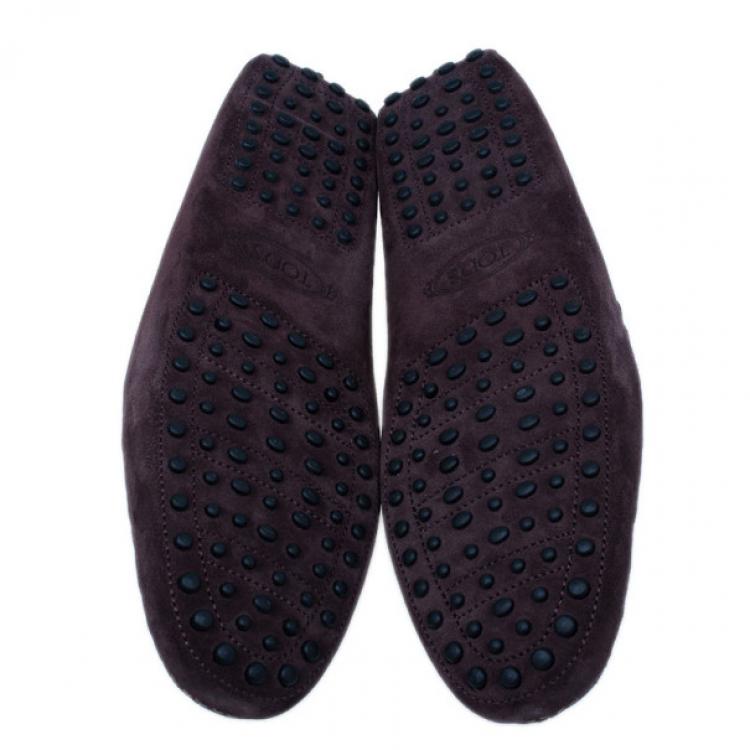 Pre Owned Tod's Brown Suede Penny Loafers Size 43.5