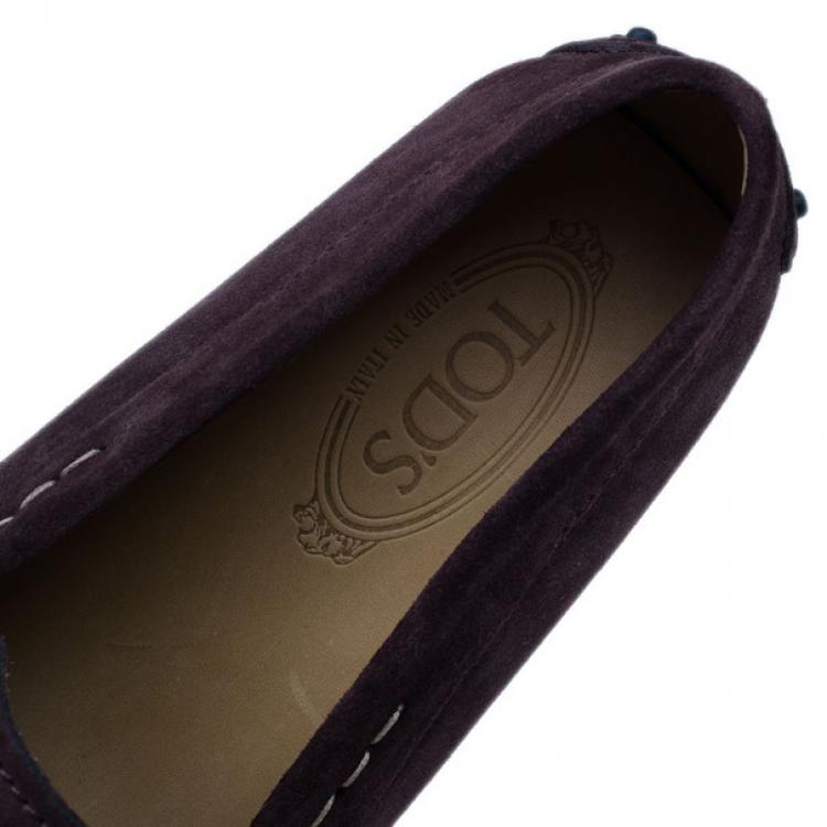 Pre Owned Tod's Brown Suede Penny Loafers Size 43.5