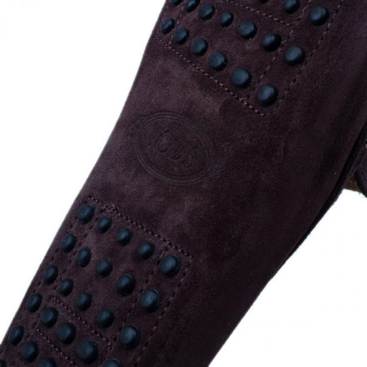 Pre Owned Tod's Brown Suede Penny Loafers Size 43.5