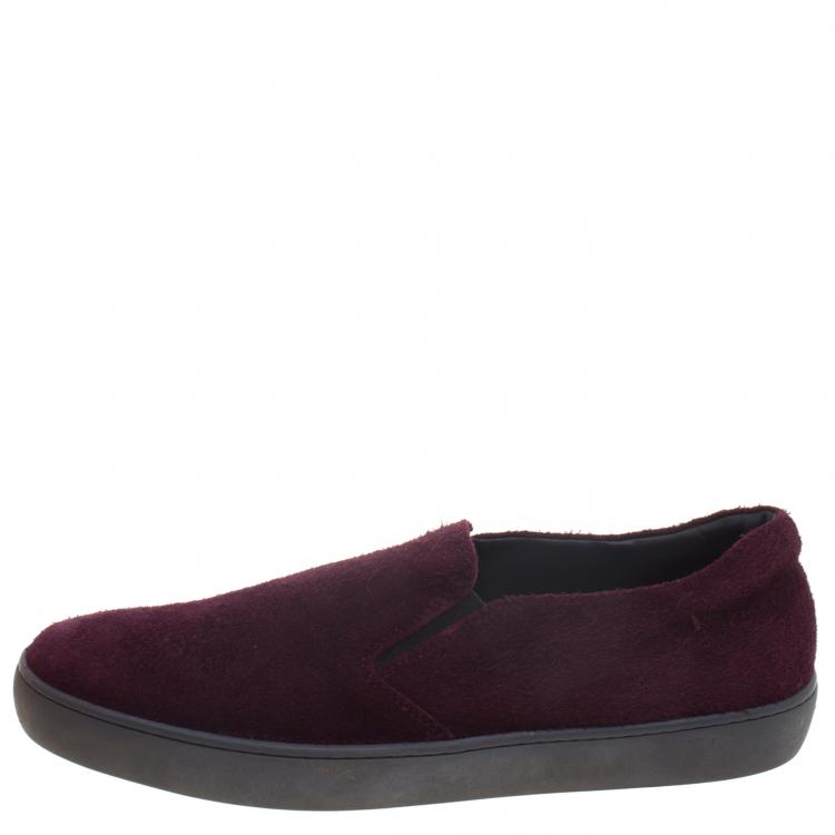 Pre Owned Tod's Purple Suede Slip On Sneakers Size 42.5