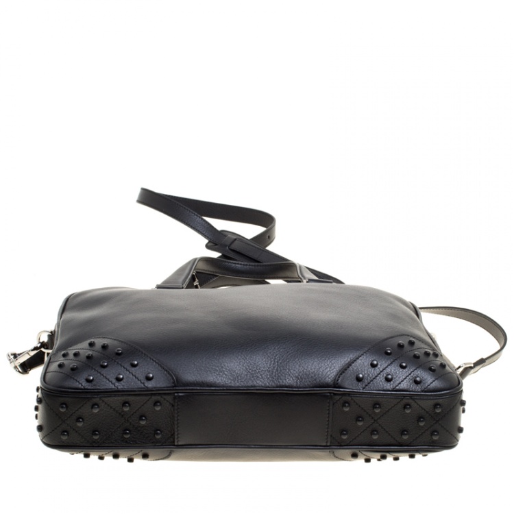 Pre Owned Tod's Black Leather Briefcase 