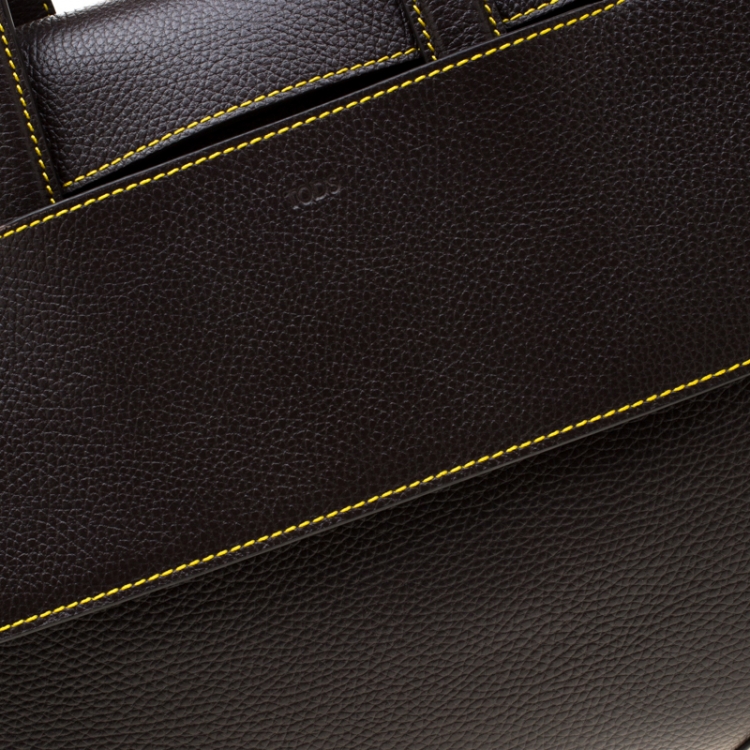 Pre Owned Tod's Dark Brown Leather Envelope Bag