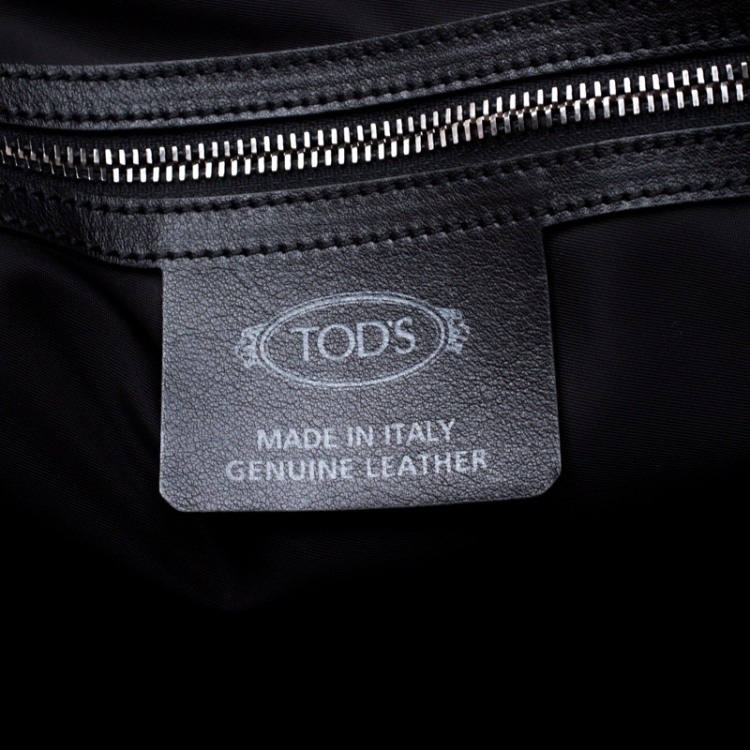 Pre Owned Tod's Black Leather Gommini Briefcase