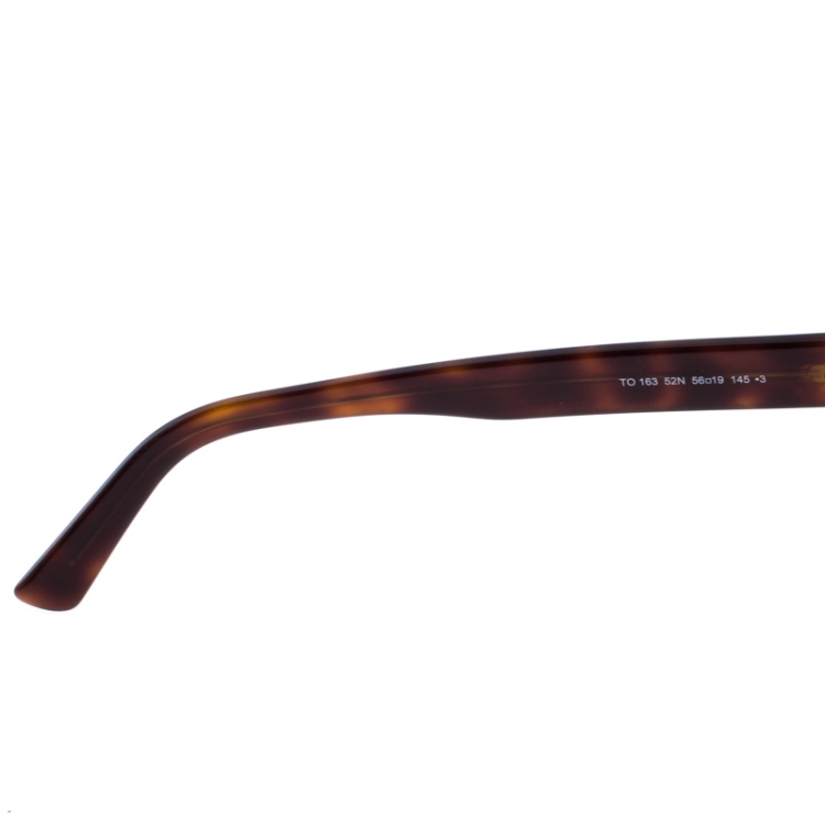 Pre Owned Tod's Brown Tortoise Shell Gradient TO 163 Square Sunglasses