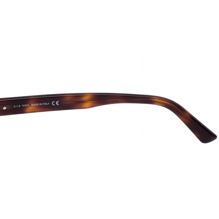 Pre Owned Tod's Brown Tortoise Shell Gradient TO 163 Square Sunglasses