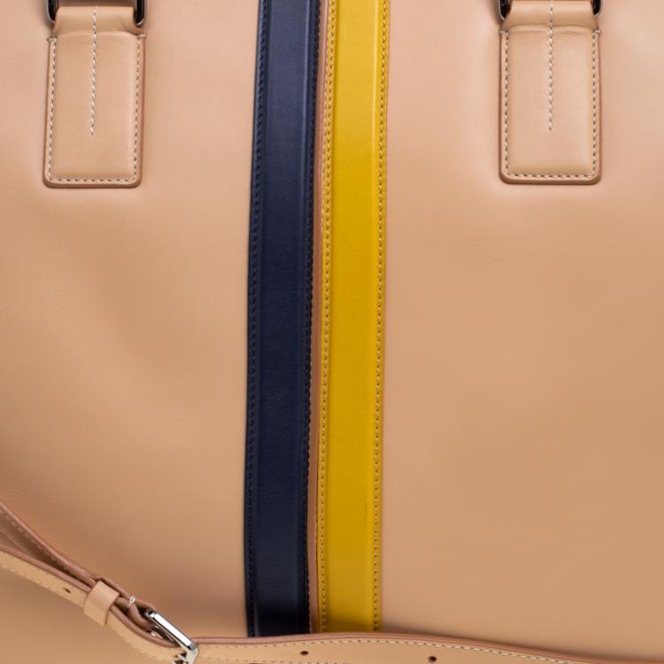 Pre Owned Tod's Beige Leather Large Shopping Tote