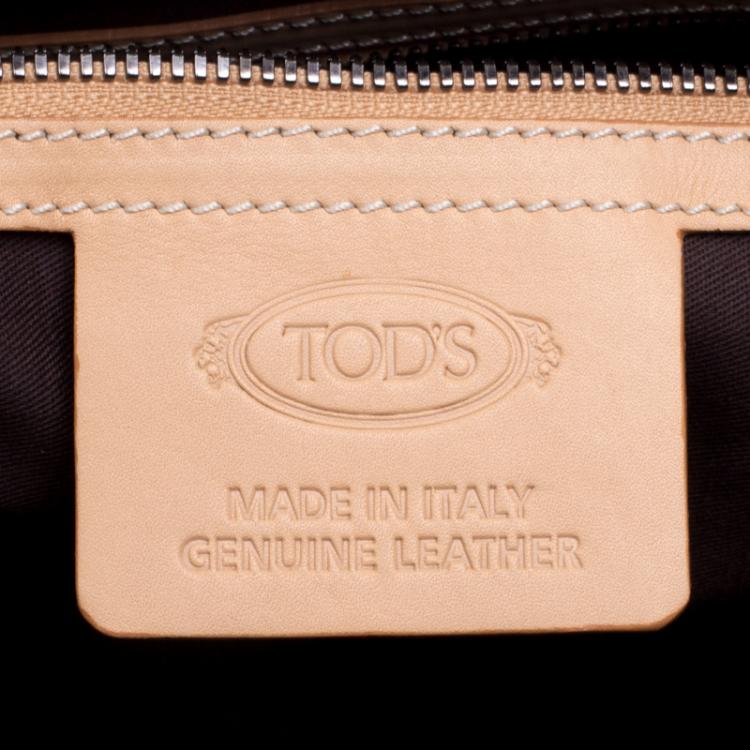 Pre Owned Tod's Beige Leather Large Shopping Tote