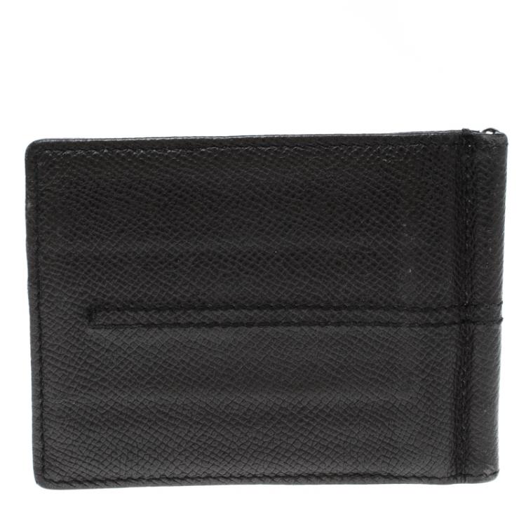 Pre Owned Tod's Dark Grey Leather Money Clip Wallet