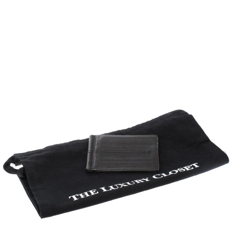 Pre Owned Tod's Dark Grey Leather Money Clip Wallet