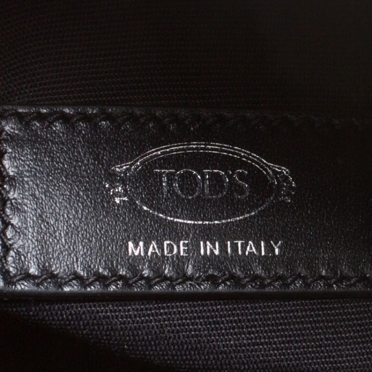 Pre Owned Tod's Navy Blue Leather Reporter Messenger Bag