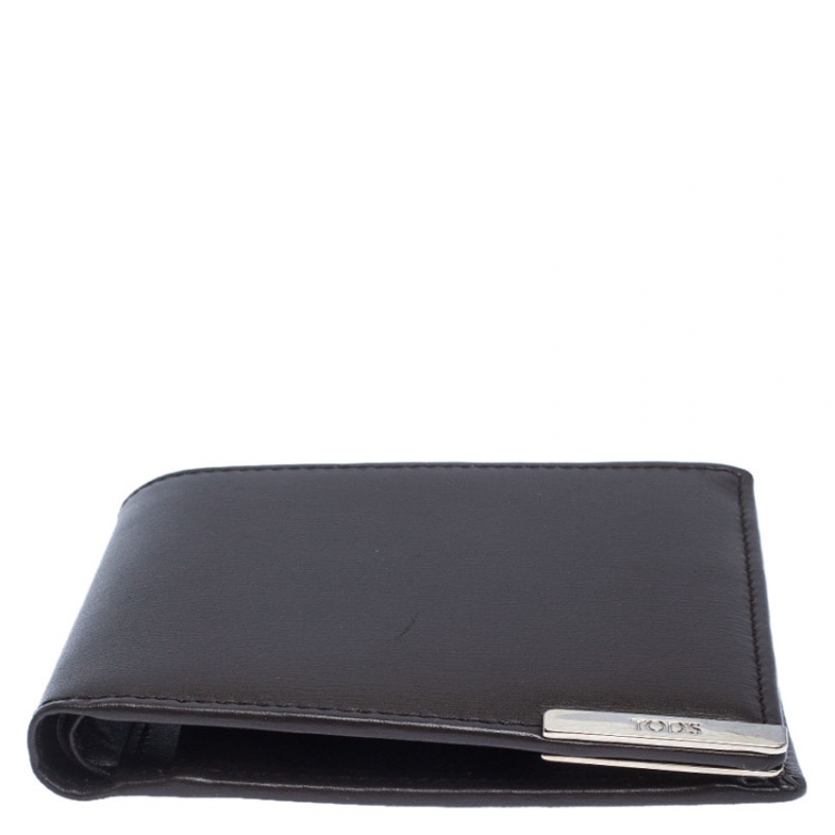 Pre Owned Tod's Brown Leather Bifold Wallet