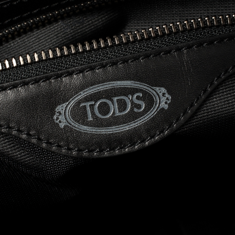 Pre Owned Tod's Black Nylon and Leather Pocket Messenger Bag