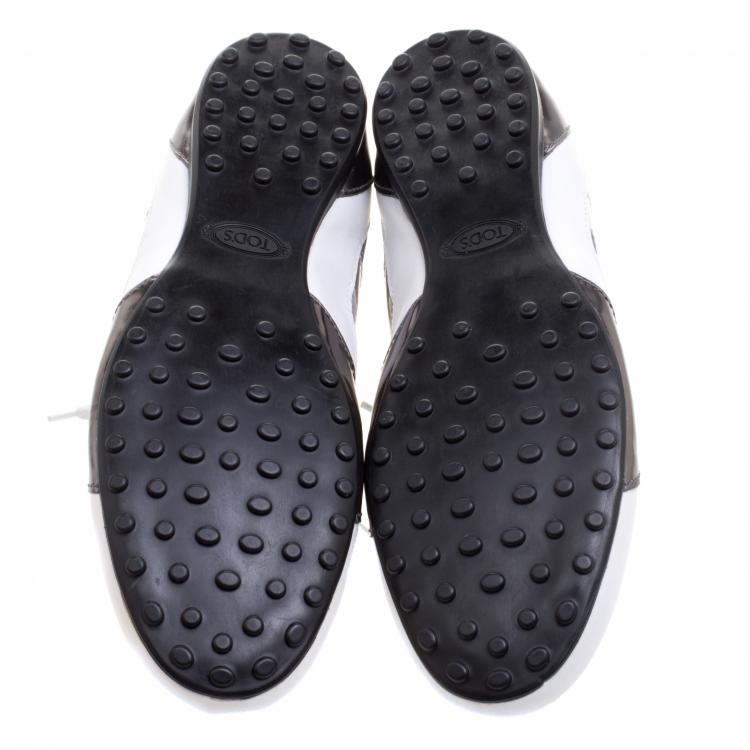 Pre Owned Tod's Tricolor Leather And Mesh Sneakers Size 45