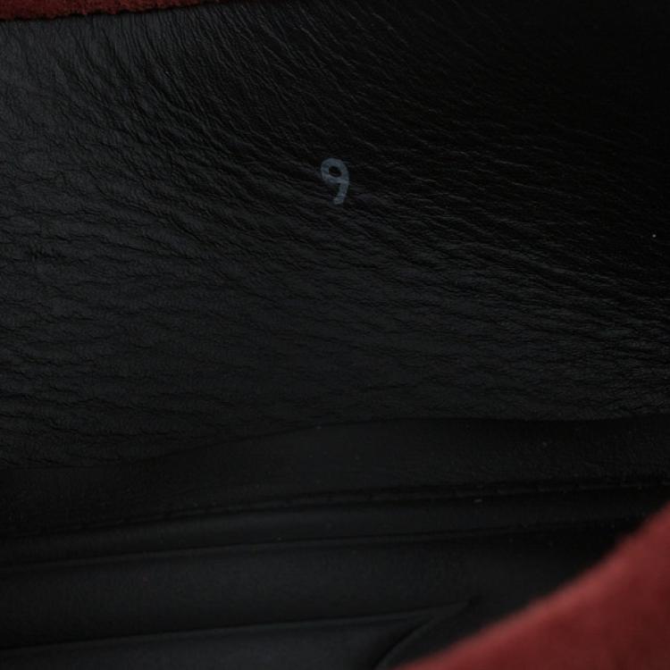 Pre Owned Tod’s for Ferrari Red Suede No.56 Limited Edition Gommino Loafers Size 43