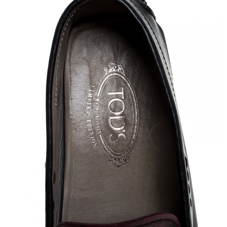 Pre Owned Tod’s Two Tone Leather Penny Loafers Size 41