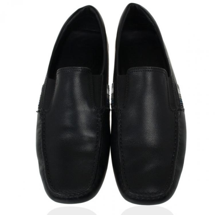 Pre Owned Tod's Black Leather Loafers Size 41