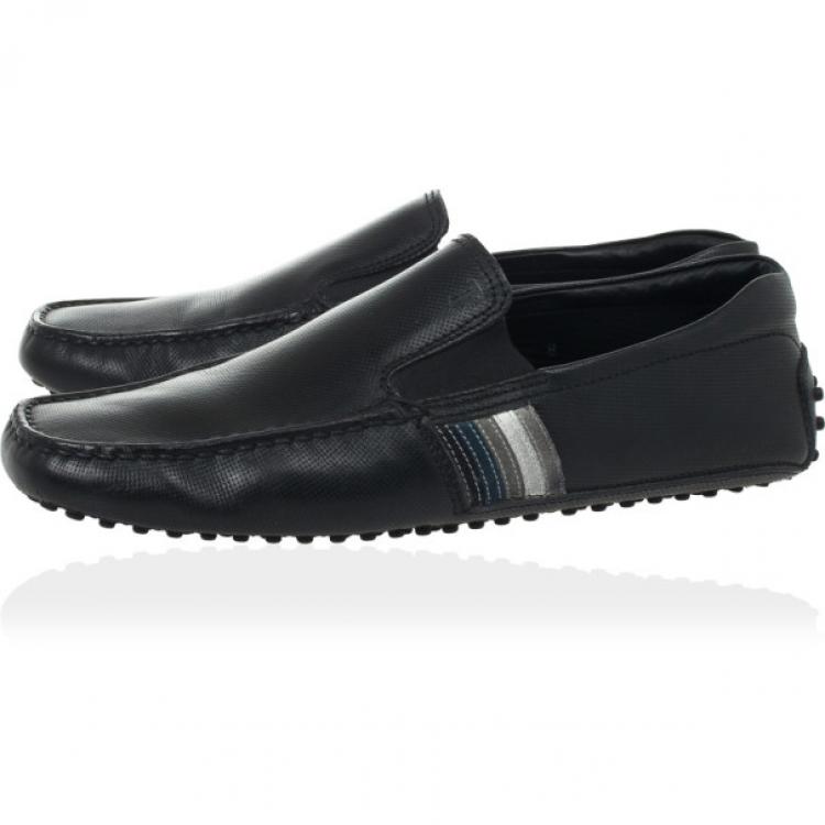 Pre Owned Tod's Black Leather Loafers Size 41