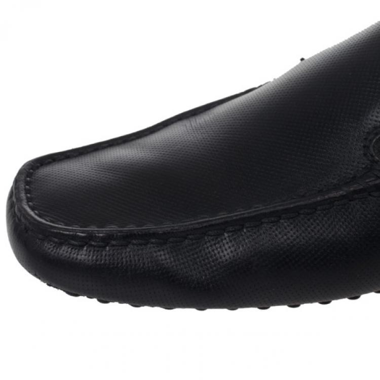 Pre Owned Tod's Black Leather Loafers Size 41
