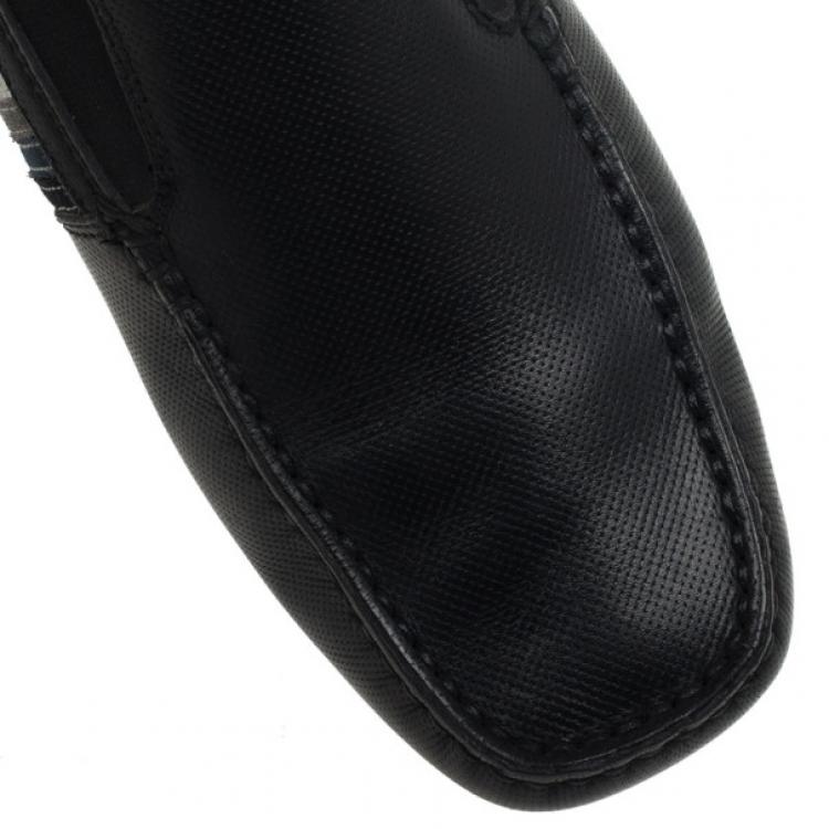 Pre Owned Tod's Black Leather Loafers Size 41