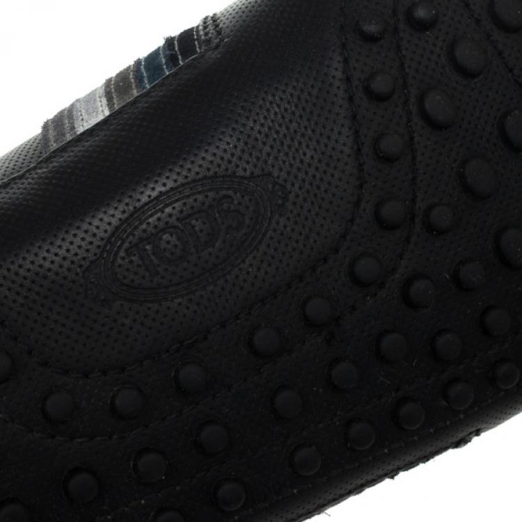 Pre Owned Tod's Black Leather Loafers Size 41