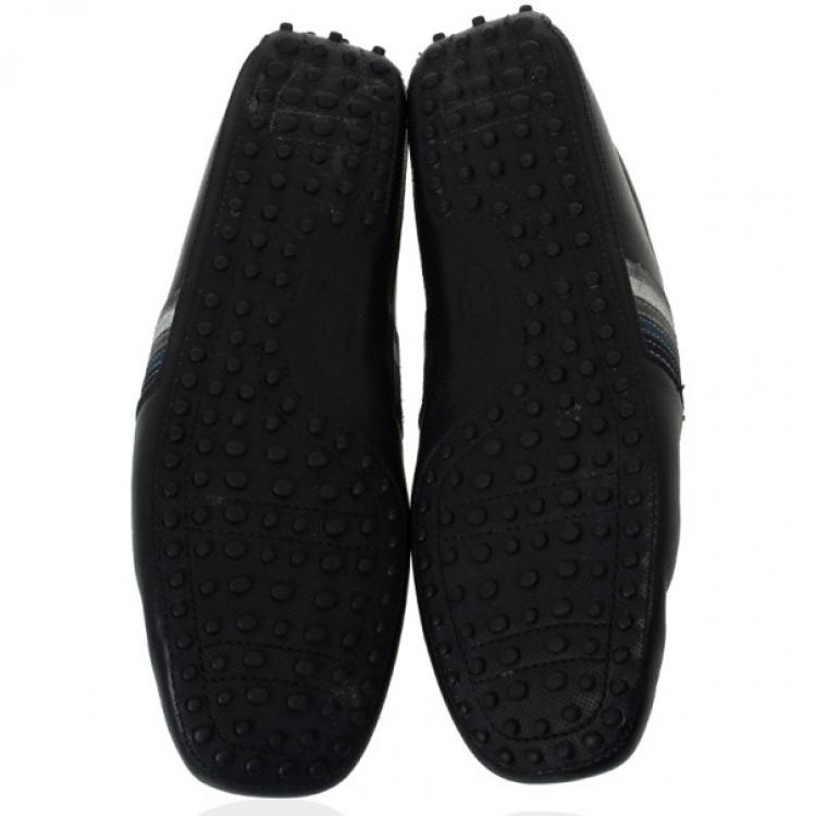 Pre Owned Tod's Black Leather Loafers Size 41