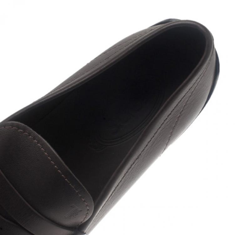 Pre Owned Tod's Brown Leather Penny Loafers Size 43