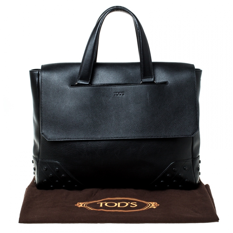 Pre Owned Tod's Black Leather Envelope Bag