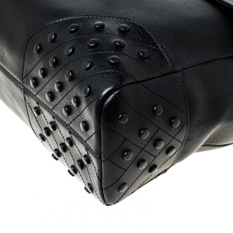 Pre Owned Tod's Black Leather Envelope Bag