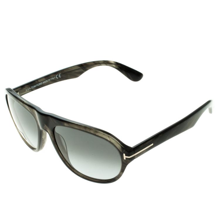 Pre Owned Tom Ford Black TF397 Ivan Oval Sunglasses