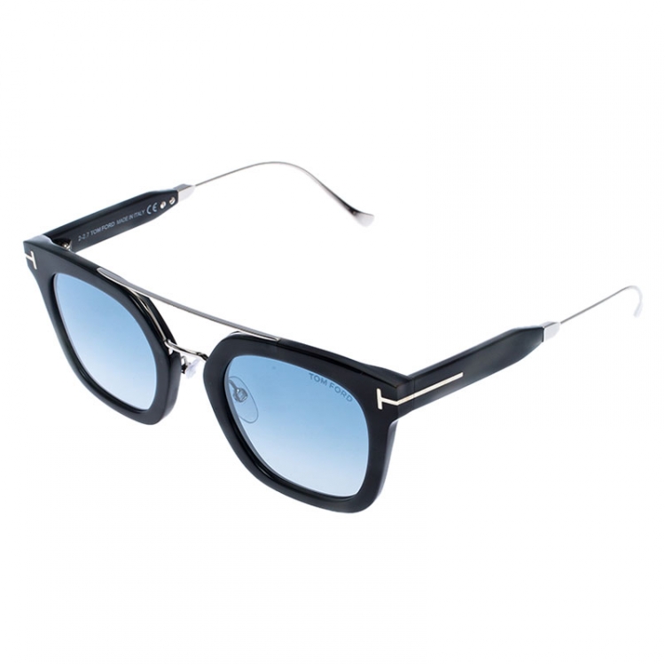 Pre Owned Tom Ford Ash Grey TF541 Alex-02 Square Sunglasses