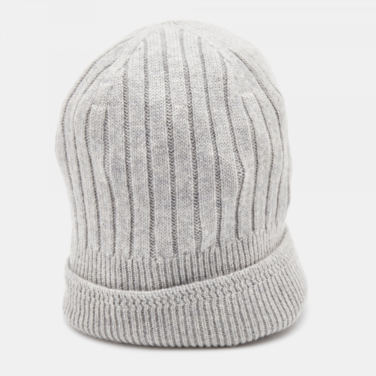 Pre Owned Tom Ford Heather Grey Cashmere Beanie M