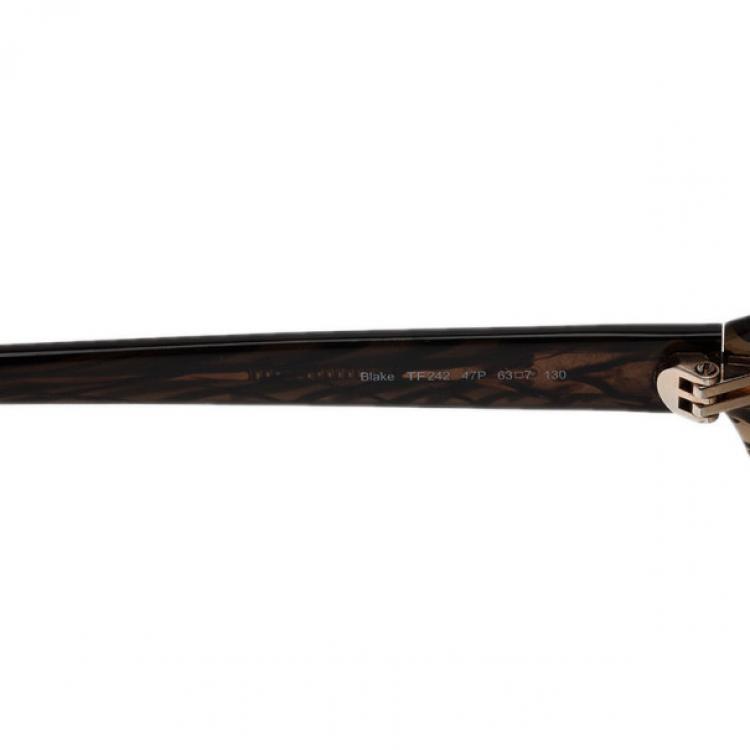 Pre Owned Tom Ford Brown Blake Sunglasses