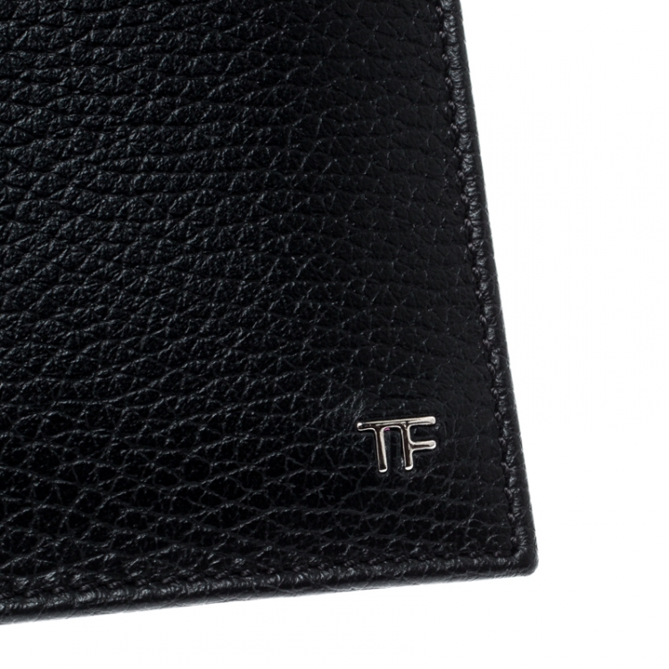 Pre Owned Tom Ford Black Leather Bifold Wallet