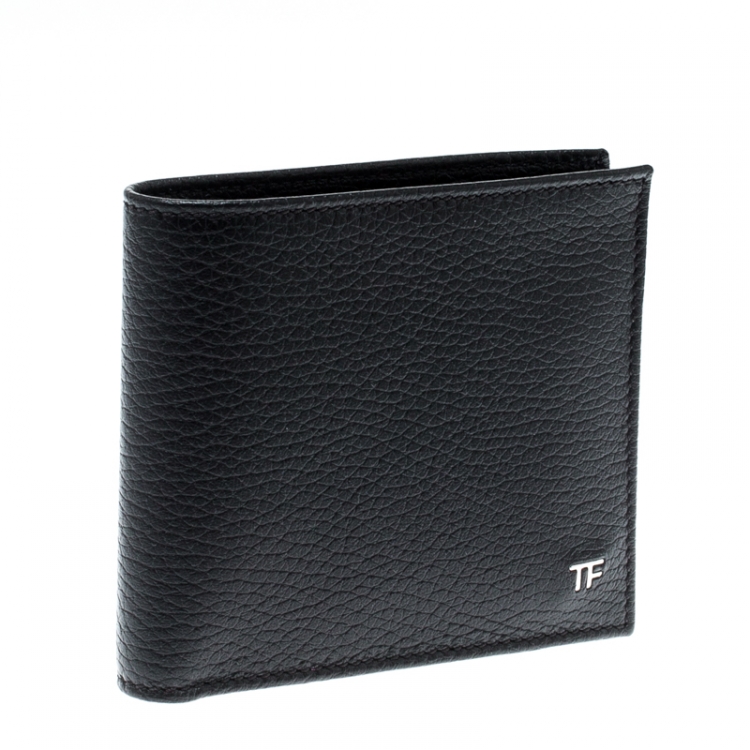 Pre Owned Tom Ford Black Leather Bifold Wallet