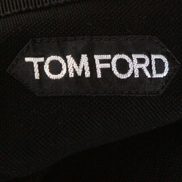Pre Owned Tom Ford Black Cotton Pique Short Sleeve Polo T-Shirt 3XL