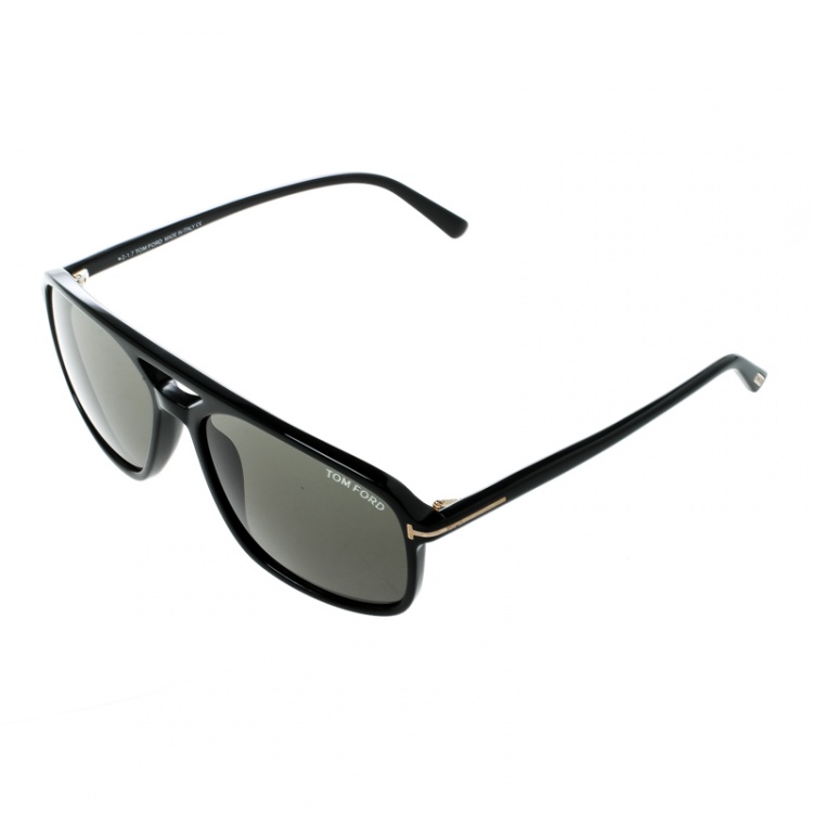 Pre Owned Tom Ford Black TF332 Terry Square Sunglasses 