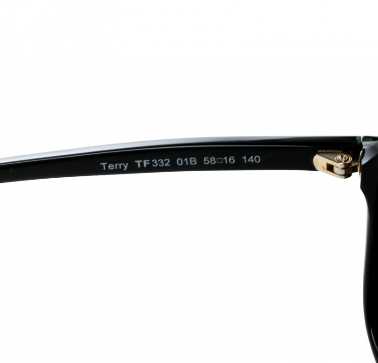 Pre Owned Tom Ford Black TF332 Terry Square Sunglasses 
