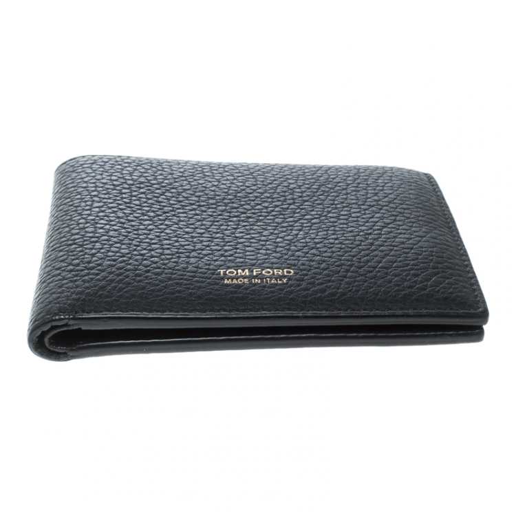 Pre Owned Tom Ford Black Leather Bifold Wallet