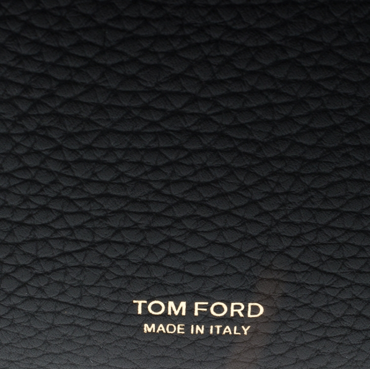 Pre Owned Tom Ford Black Leather Bifold Wallet