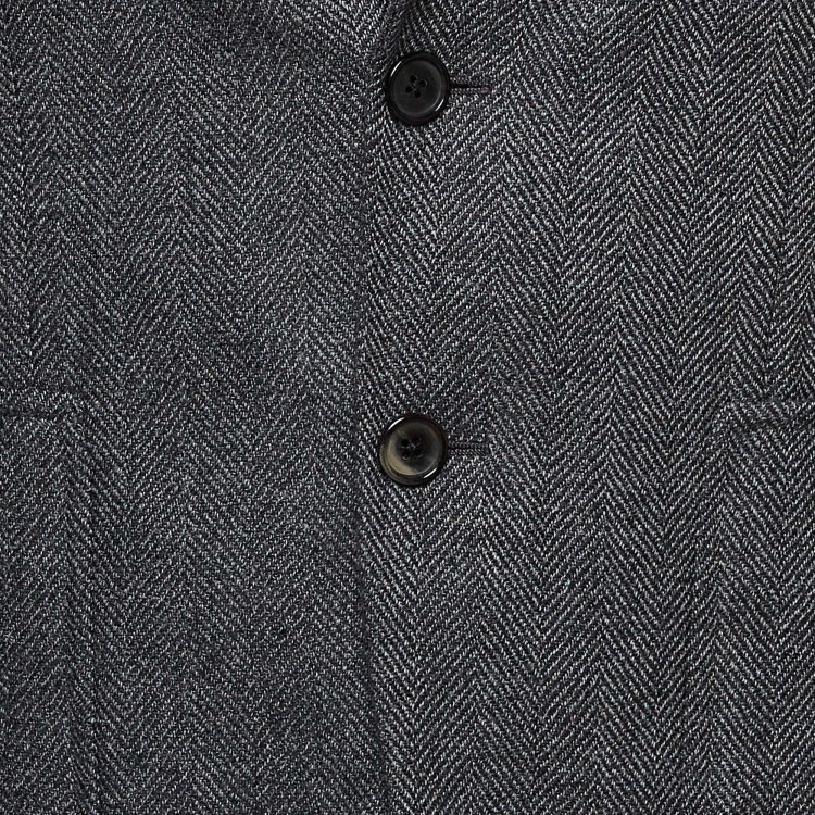 مملوكة مسبقًا Tom Ford Grey Herringbone Wool Single Breasted Blazer S